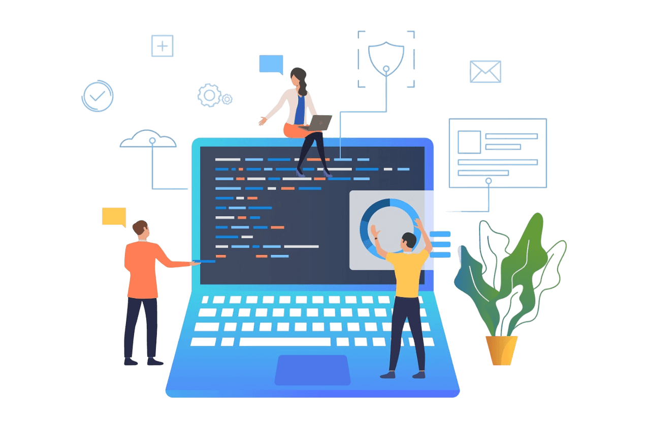 Ilustração da equipe Hospedar.me